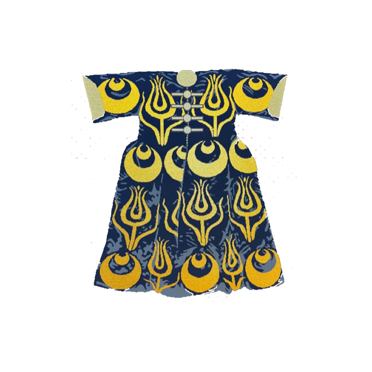 Blue &amp; Yellow Kaftan Greeting Card