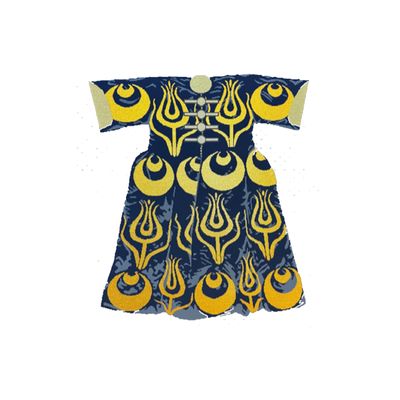 Blue &amp; Yellow Kaftan Greeting Card