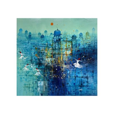 Sacred Dance in a Celestial City Greeting Card
