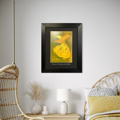 Rumi Whirling Dervish Yellow Design in Black Grain Finish