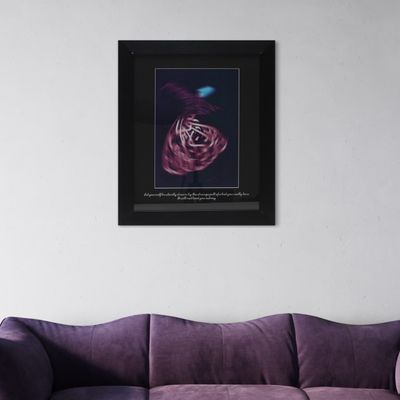 Rumi Whirling Dervish Purple Design in Black Grain Finish