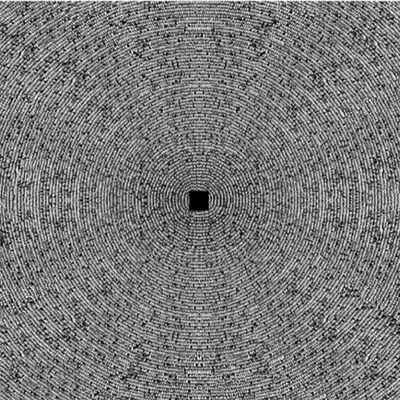 Kaaba - The Masses Abstract Giclée Premium Print Canvas 30 x 30inch in a roll