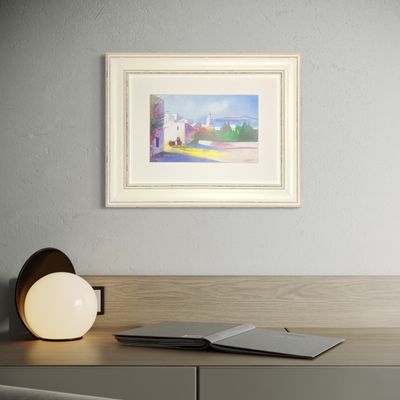 Pathway to the Minaret – Water Colour Piece in Distressed Frame