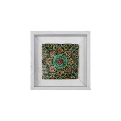 Marrakesh Moroccan Zellige Mosaic Design Framed Stone Art Colourful Saadian Tombs
