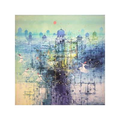 Sacred Dance in a Celestial City Giclee Premium Print Canvas Clearance