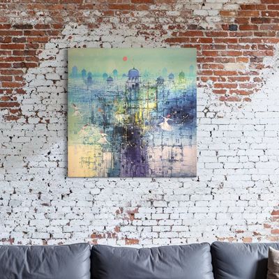 Sacred Dance in a Celestial City Giclee Premium Print Canvas Clearance
