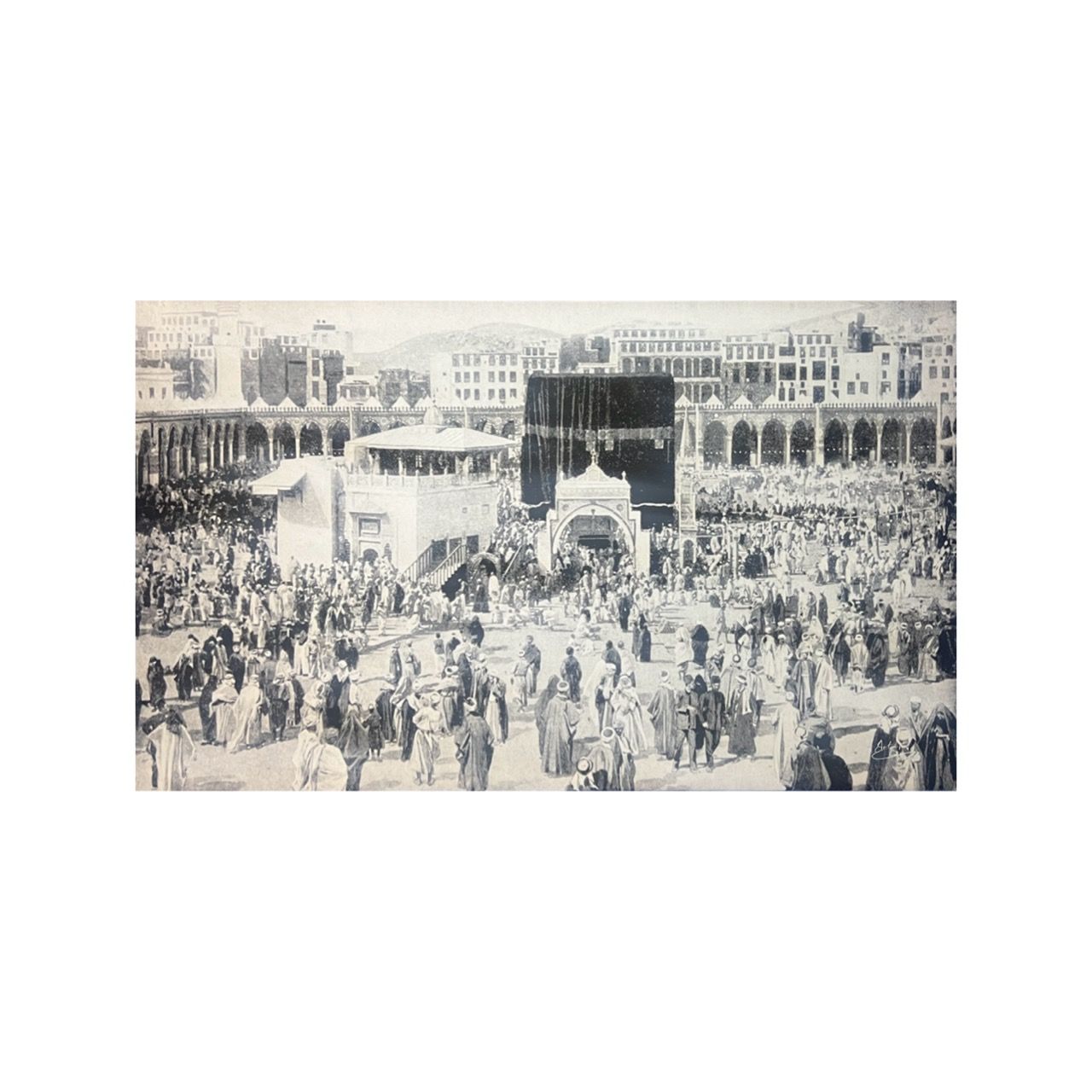 The Kaaba circa 1887 Giclee Premium Print Canvas XL Clearance, Size: 40 x 24 inch, Frame Colour: Un-framed