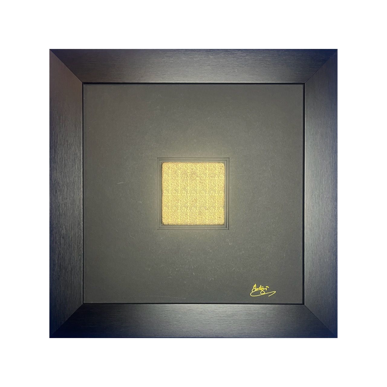 Kaaba Kiswa Black on Gold Design – Modern Framed Islamic Art Kaaba Kiswa Black on Gold Design – Modern Framed Islamic Art, Size: XL, Frame Colour: Black