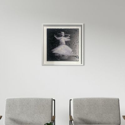 Whirling Dervish Monochrome Design Stone Art
