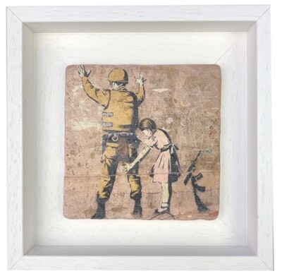 Banksy's “Girl and a Soldier” Design Stone Art Banksy's “Girl and a Soldier” Design Stone Art