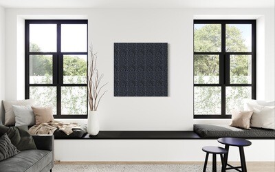 Kaaba Black Kiswa Design  Giclee Premium Print Canvas