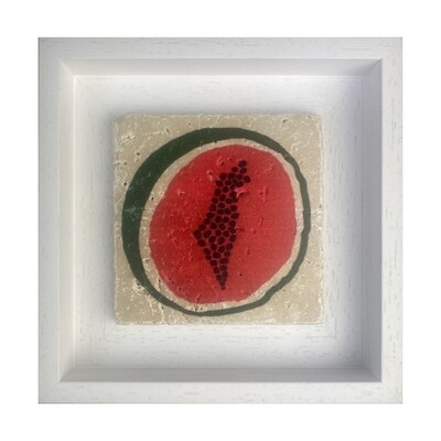 Watermelon Palestine Map Stone Art Watermelon Palestine Map Stone Art