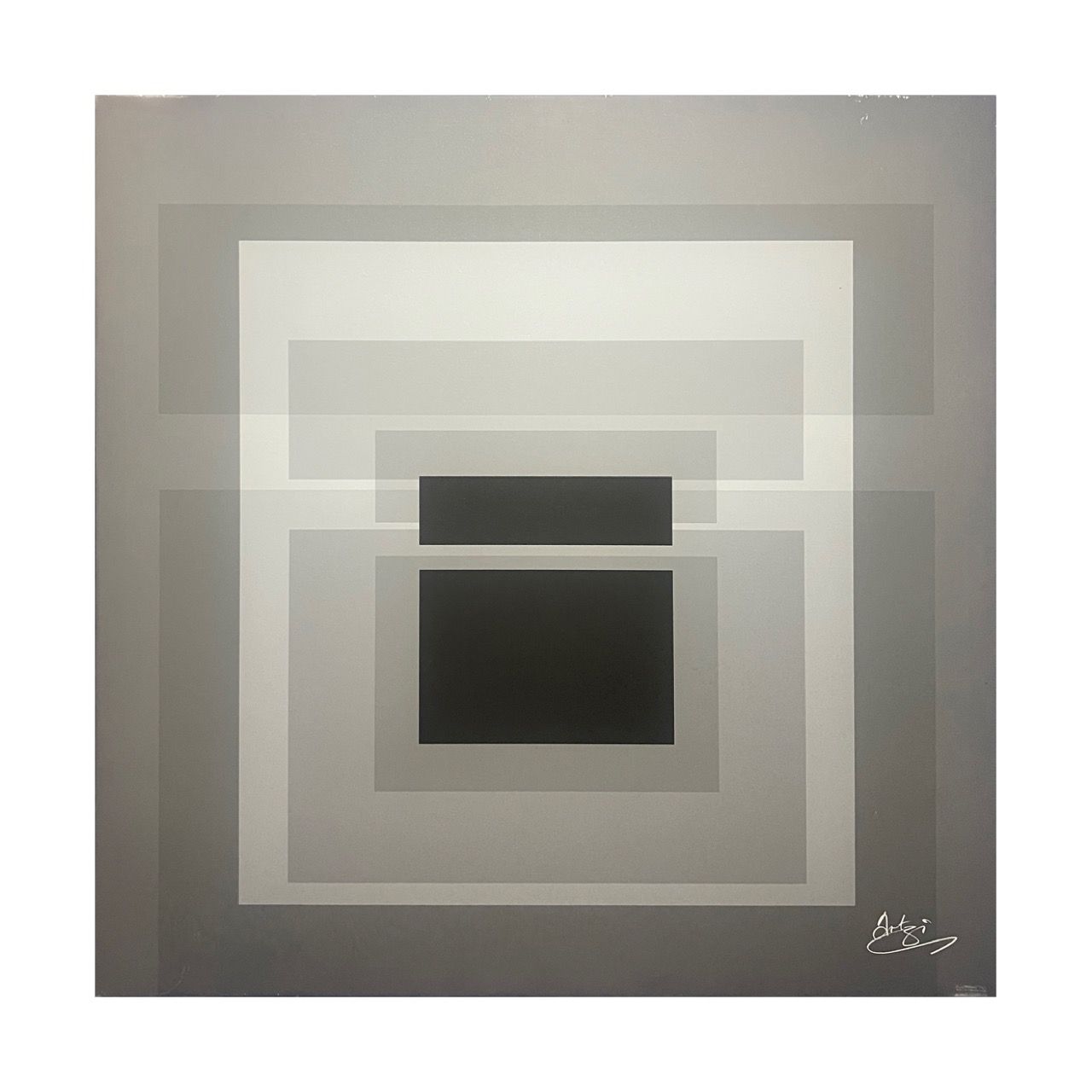Kaaba - Grey Tones Abstract Giclée Canvas  Clearance