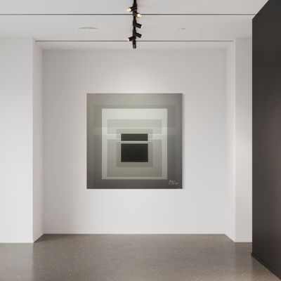 Kaaba - Grey Tones Abstract Giclée Canvas  Clearance