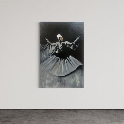 Semazen of Surrender Whirling Dervish Oil Painting
