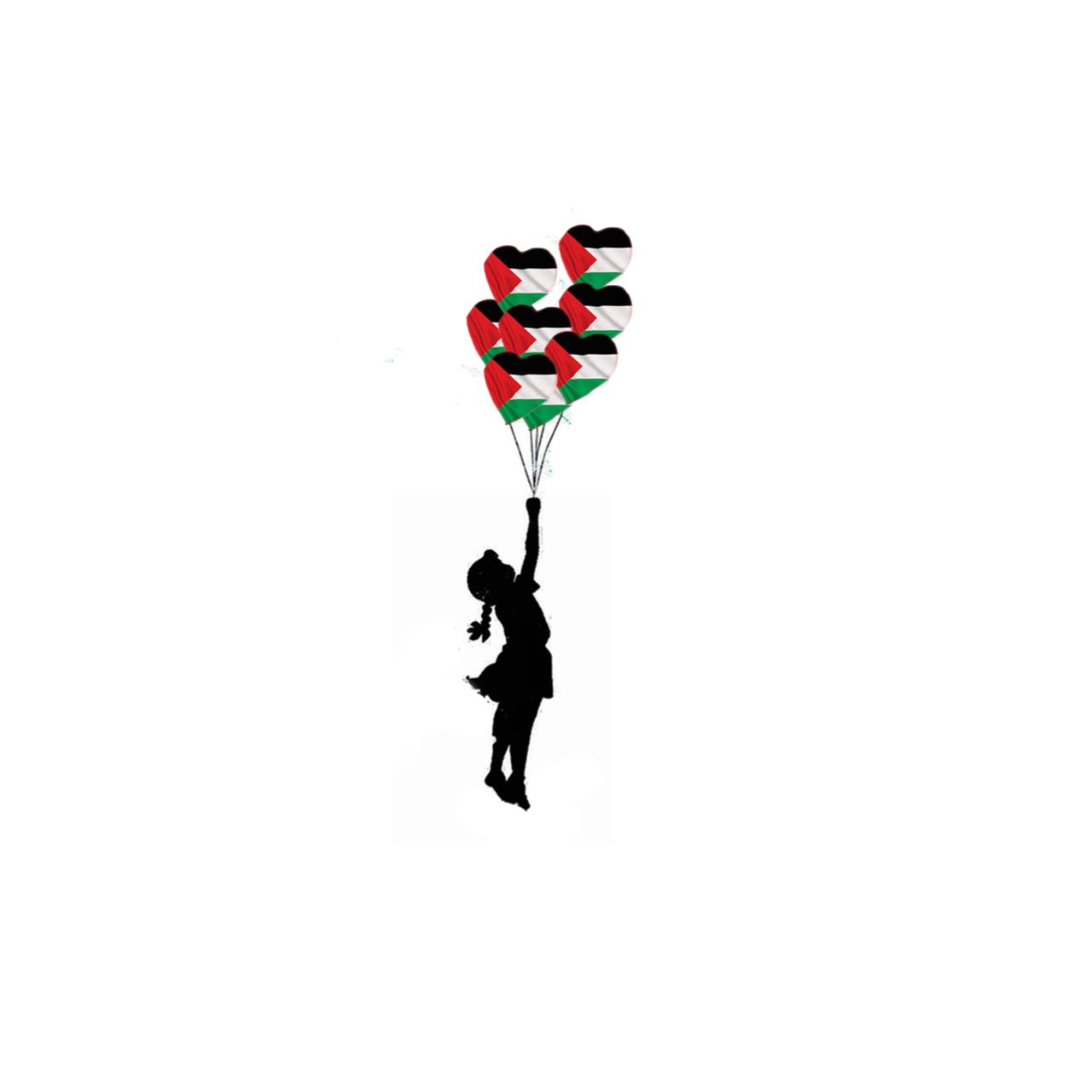 Banksy's Girl with Palestine Balloon Greeting Card