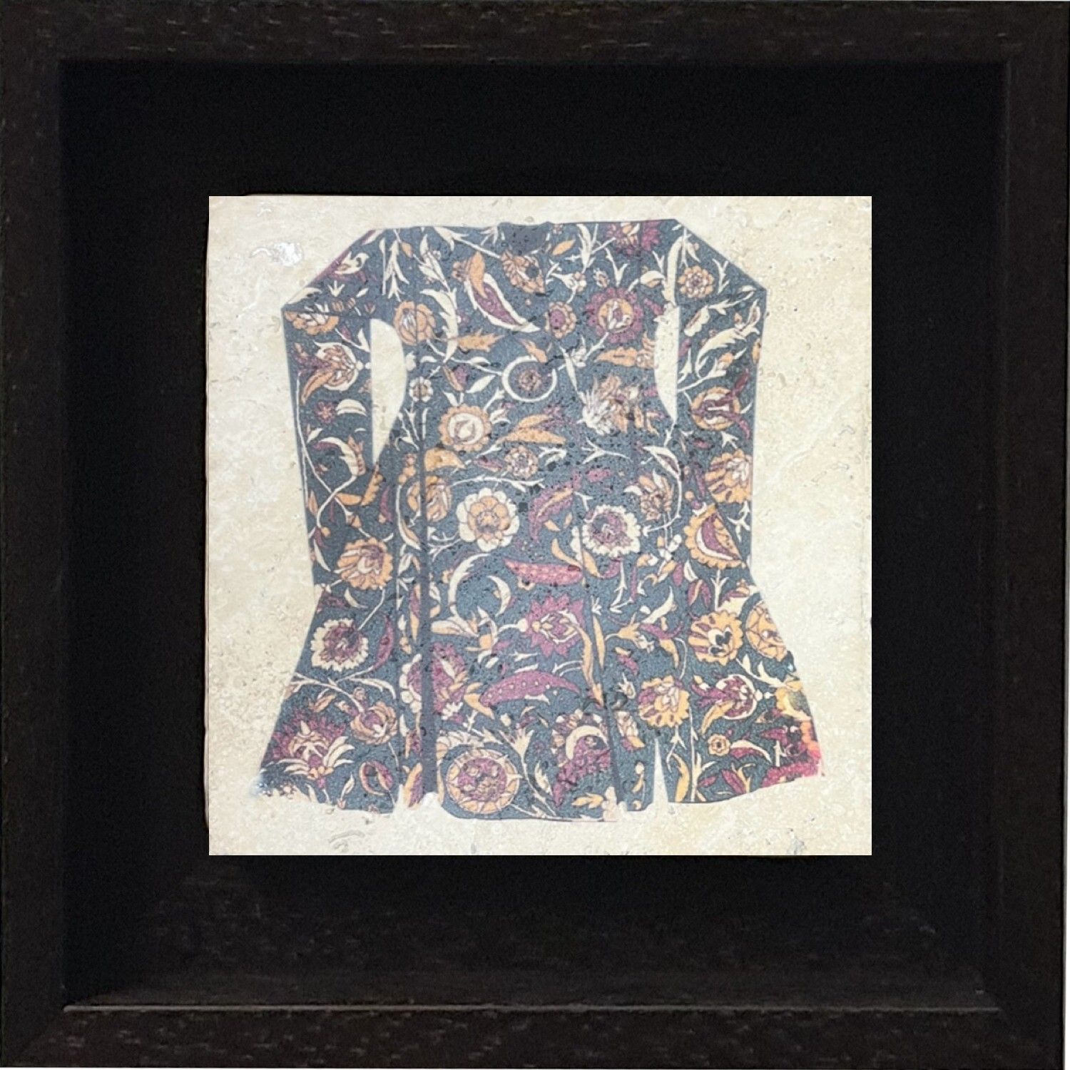 Kaftan Stone Art, Size: Small, Frame Colour: White