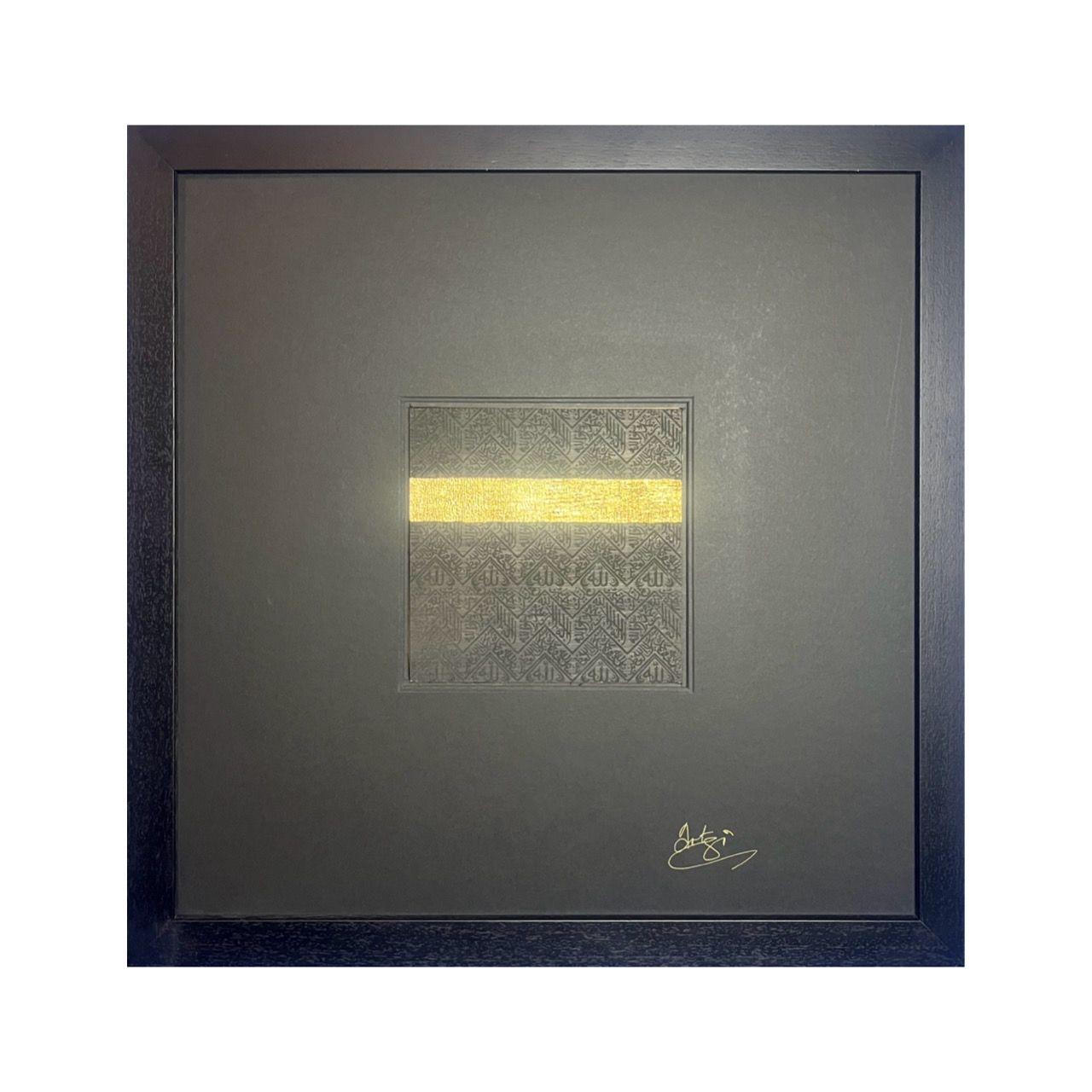 Sanctuary of Light – Kaaba Kiswa Design Sanctuary of Light – Kaaba Kiswa Design, Size: XL, Frame Colour: Black