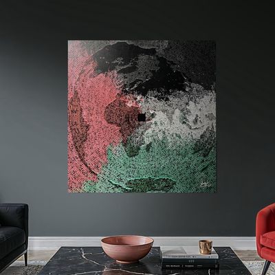 The World Amasses – An Abstract Aerial View of the Kaaba and the World Map (Palestinian Edition) Clearance XXL