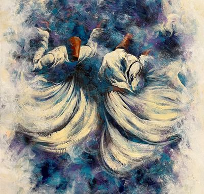 Whirling Toward the Light Dervishes Greeting Card