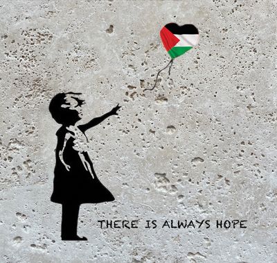 Banksy's Girl with Balloon There is Always Hope Design Greeting Card