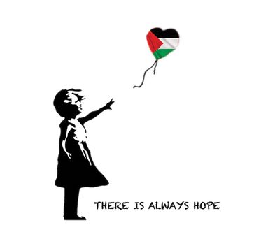 Banksy's Girl with Balloon There is Always Hope Design Greeting Card