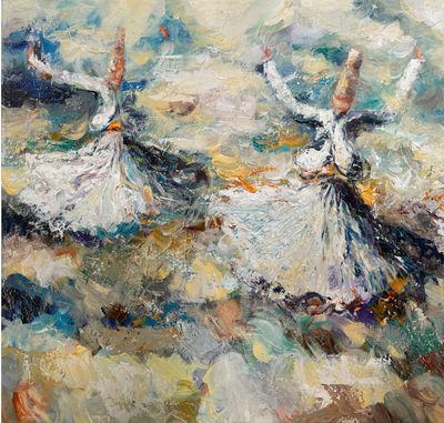 Dance of Devotion Dervishes Greeting Card