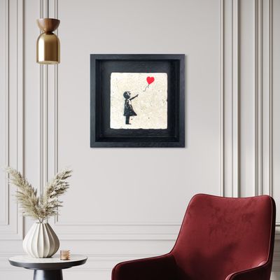 Banksy's Girl with Balloon Design Stone Art Clearance