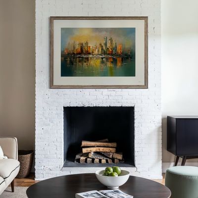 Dawn of Gratitude | Original Textured Oil Painting | Cream Mount Silver Distressed Frame