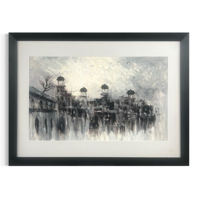 Echoes of Serenity | Original Textured Oil Painting | Museum Black Frame
