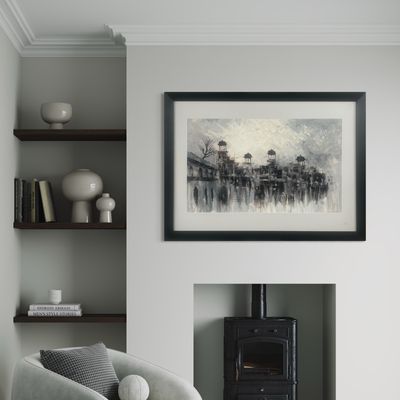 Echoes of Serenity | Original Textured Oil Painting | Museum Black Frame