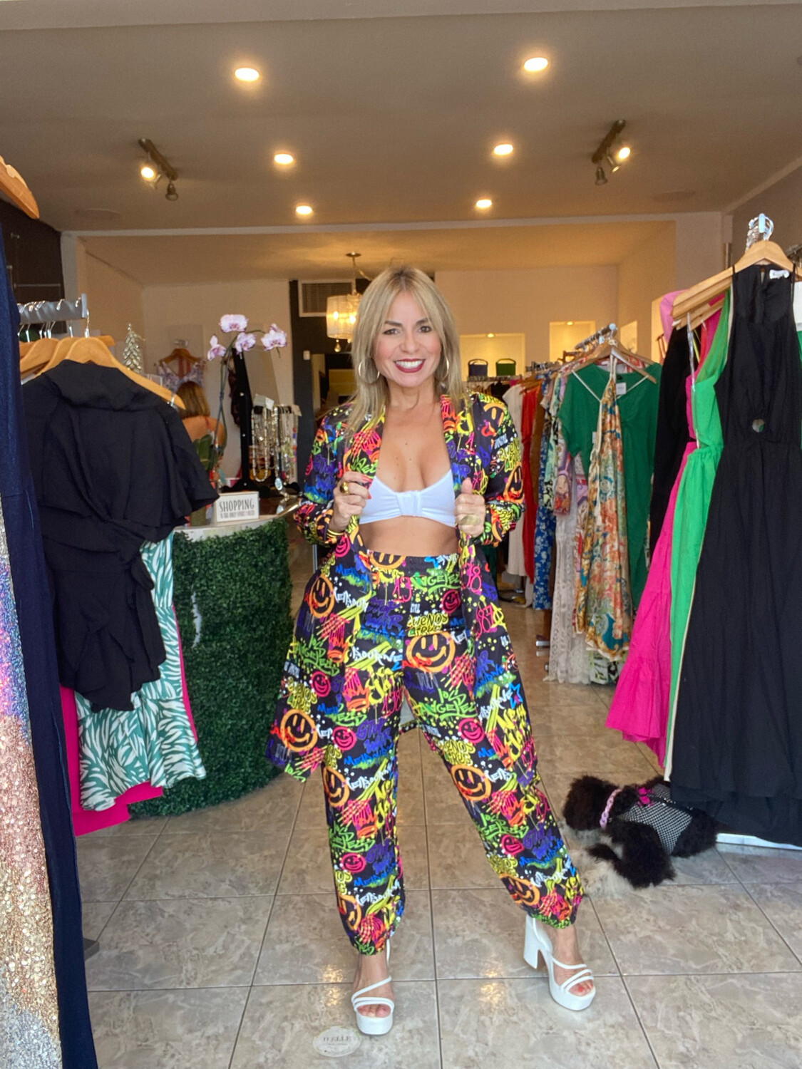 Multi Color Blazer Set
