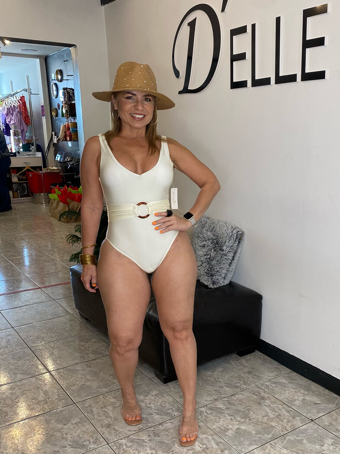 Solid Pearl One Piece Swimsuit