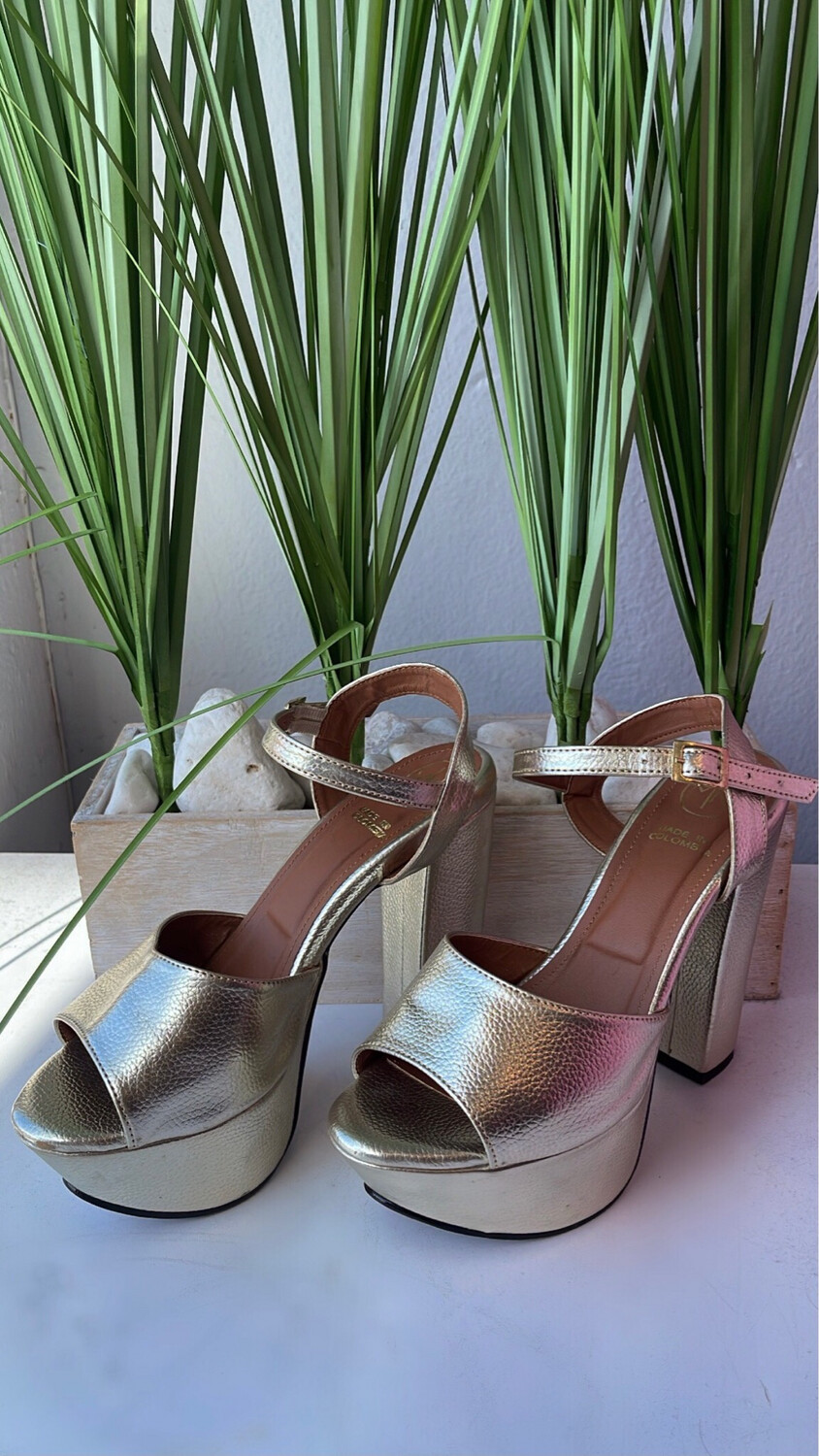 Gabriela Gold High Heels