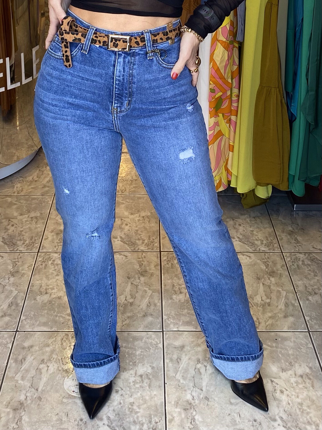 Medium Stone Straigh Leg Pants