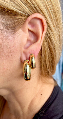 Gold Chunky Hoop Earing