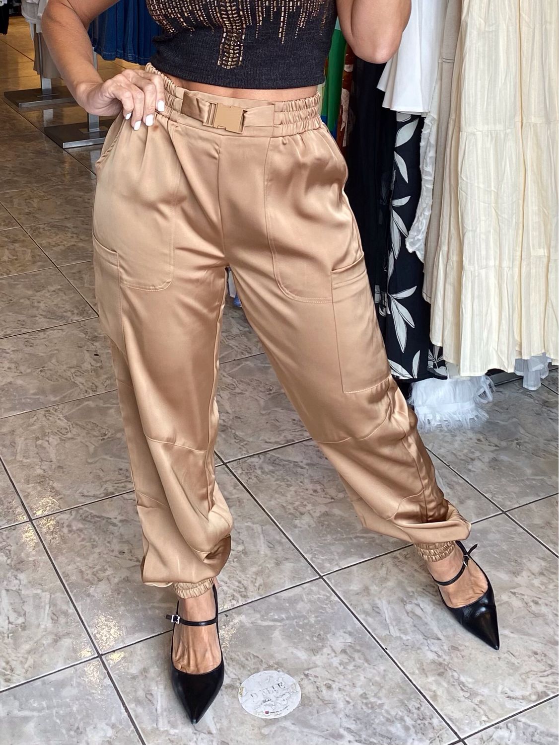 Champagne Brown Or Black Army Jogger