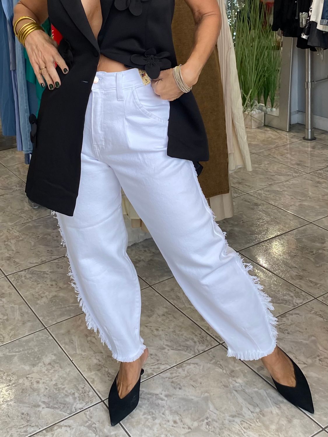 White Slouchy Jeans