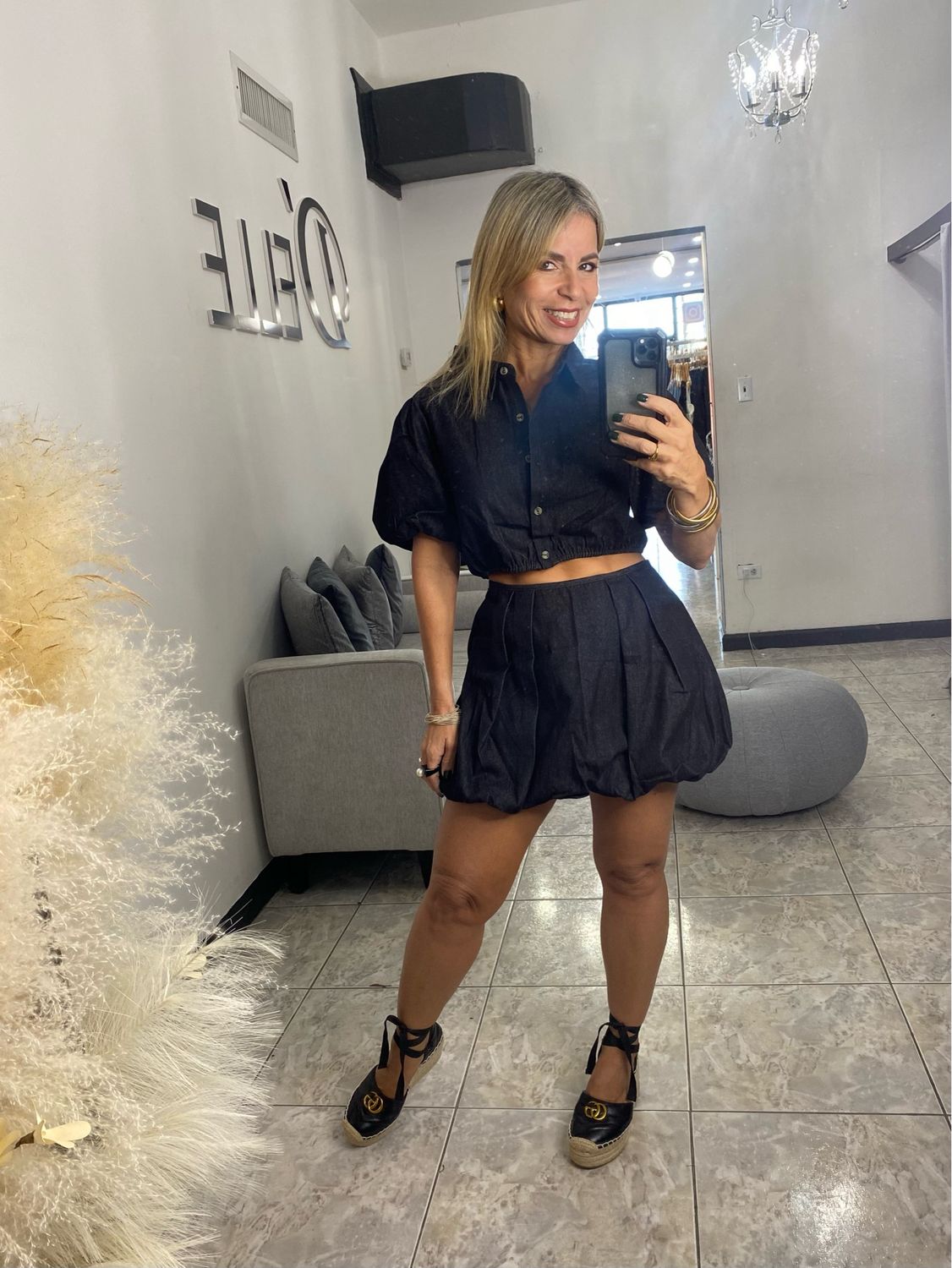 Denim Black Bubble Set