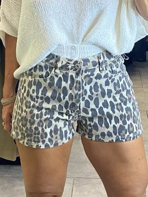 Beige Or Army Green Leopard Print Short