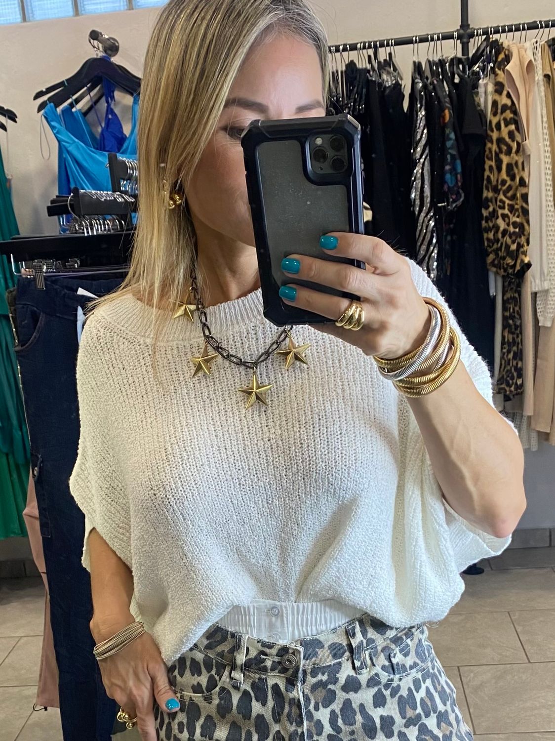 Cream White Crop Top