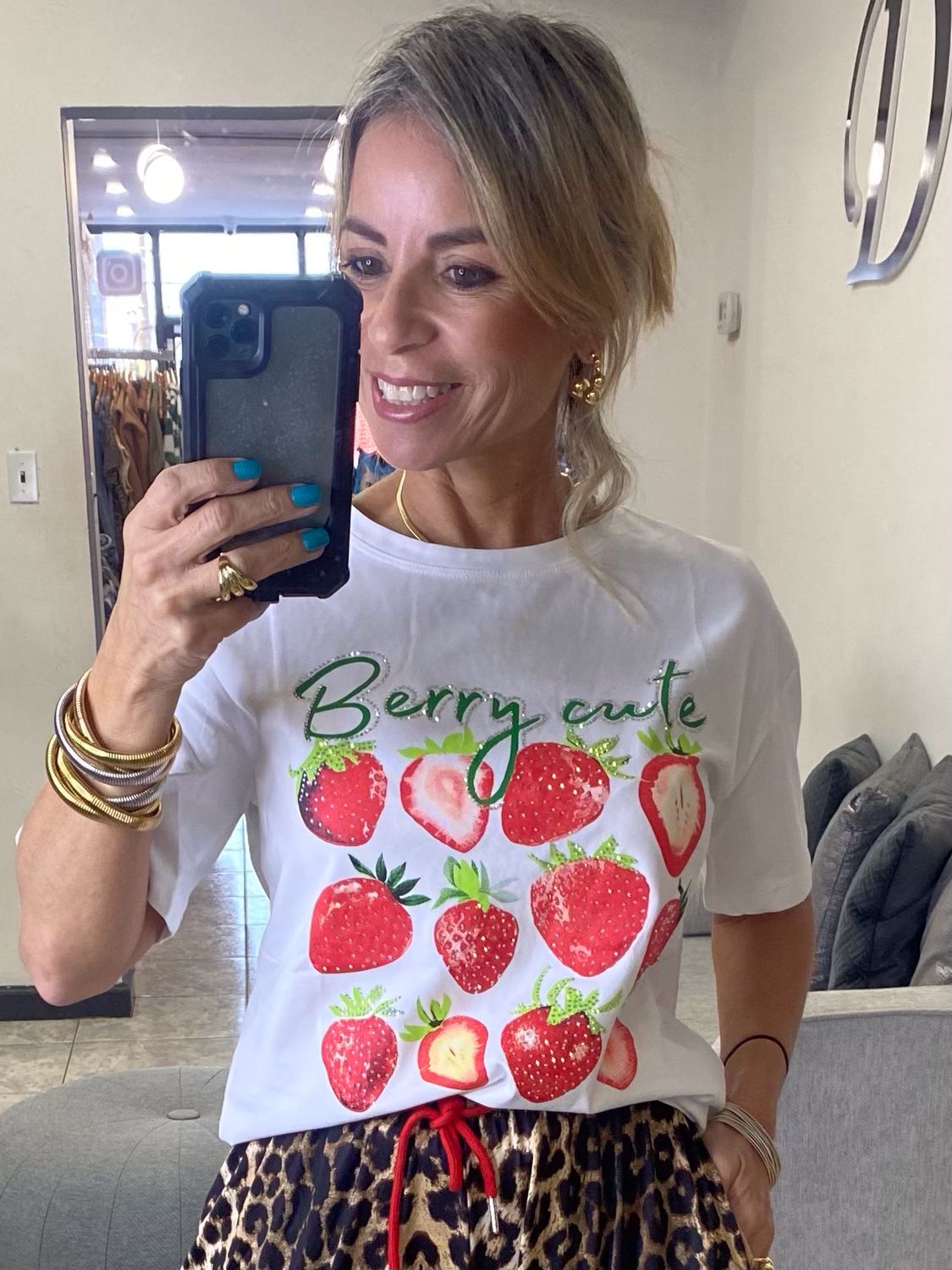 White Strawberry T Shirt