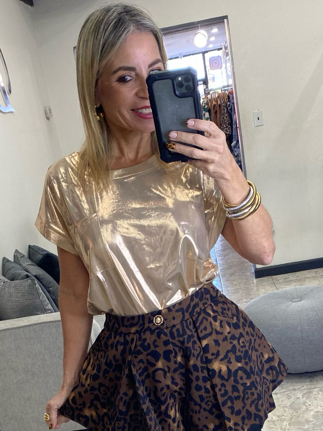 Rose Gold Glossy Top