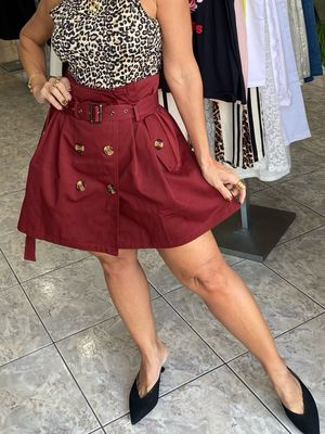 Ancora Red Paper Bag Skirt