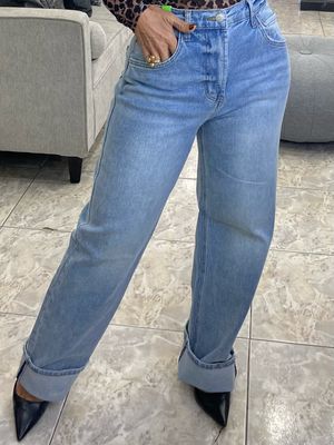 Medium Stone Baggy Jeans