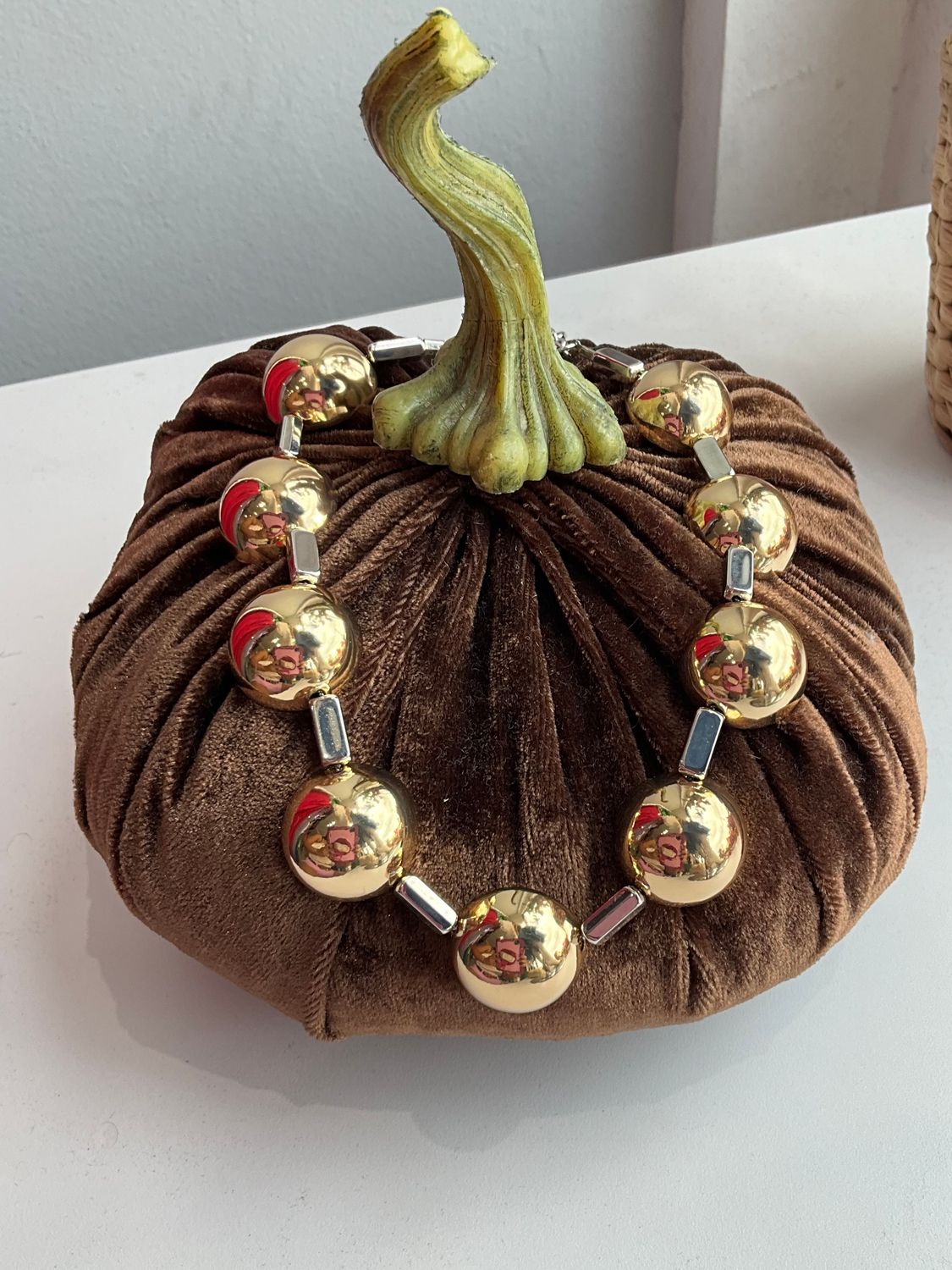 Gold Silver Detail Necklace