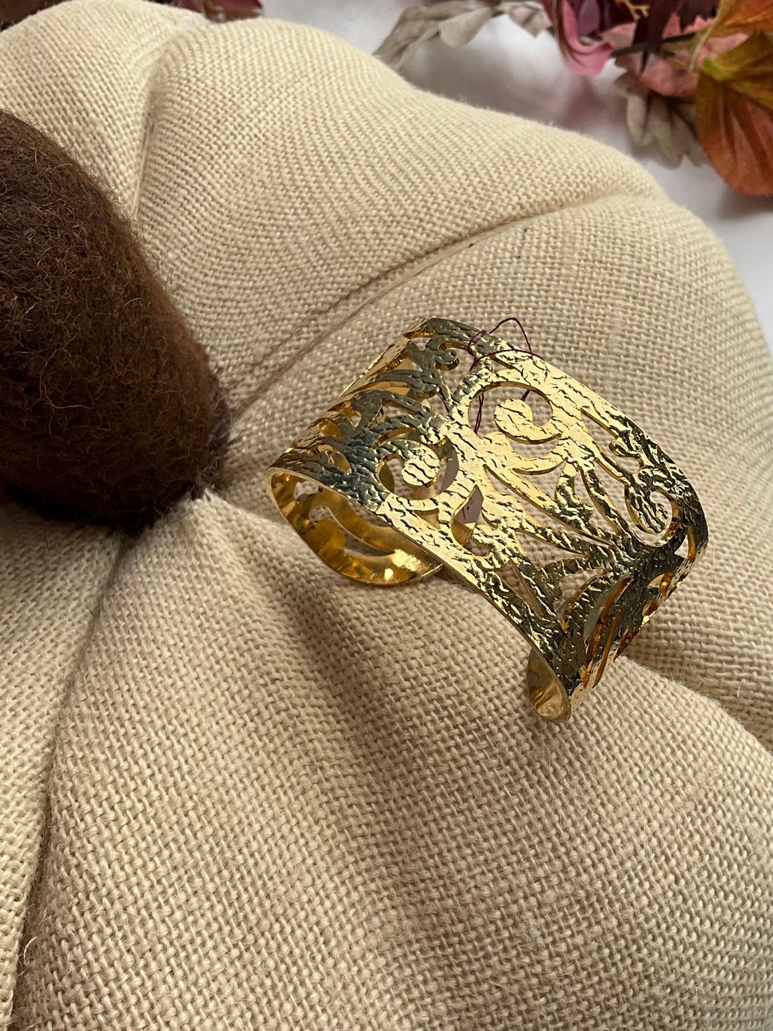 Gold Tribal Cuff
