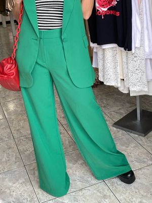 H. Green Wide Leg Pants