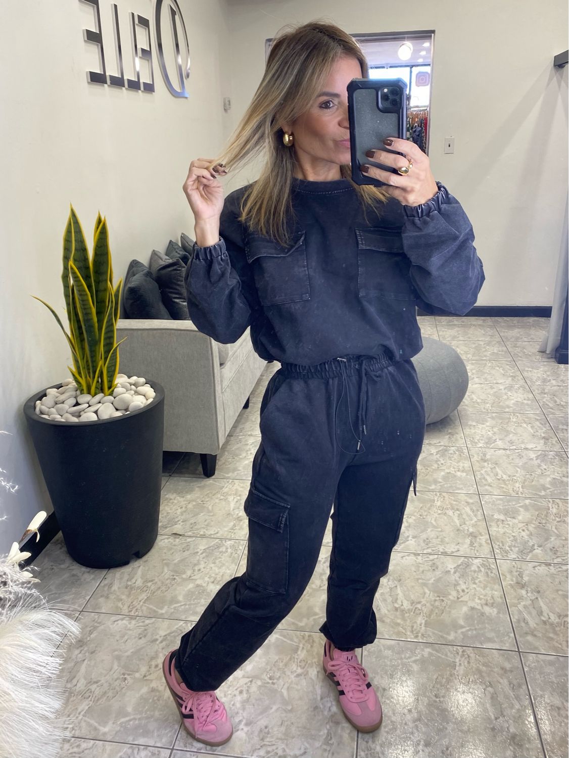 Black Washed Travel Set