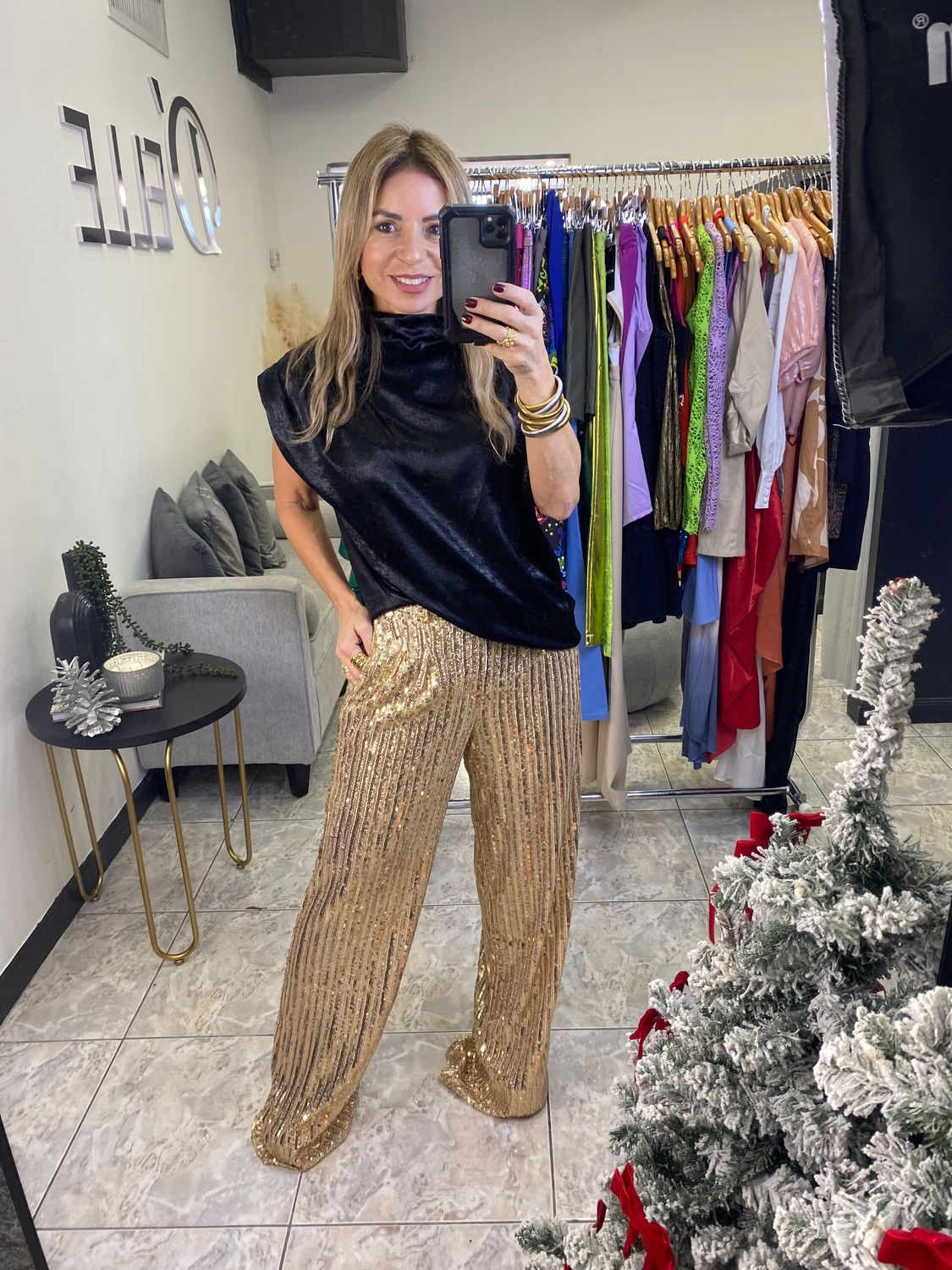 Gold Palazzo Pants